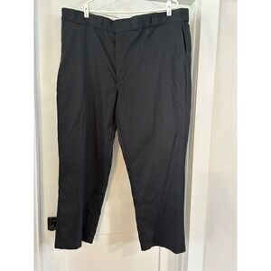 Dickies Flex Black Work Pants Mens 46x30 Straight Fit Relaxed Fit Workwear